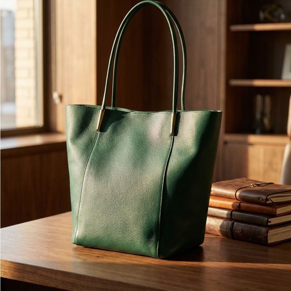Anthropologie Vegan Leather Tote
Bucket Style w/small cosmetic pouch(removable). - Picture 2 of 7